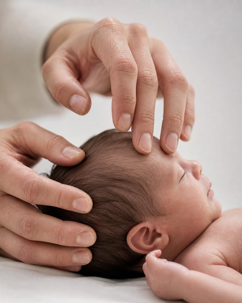 manipulation bébé ostéopathie cabinet 